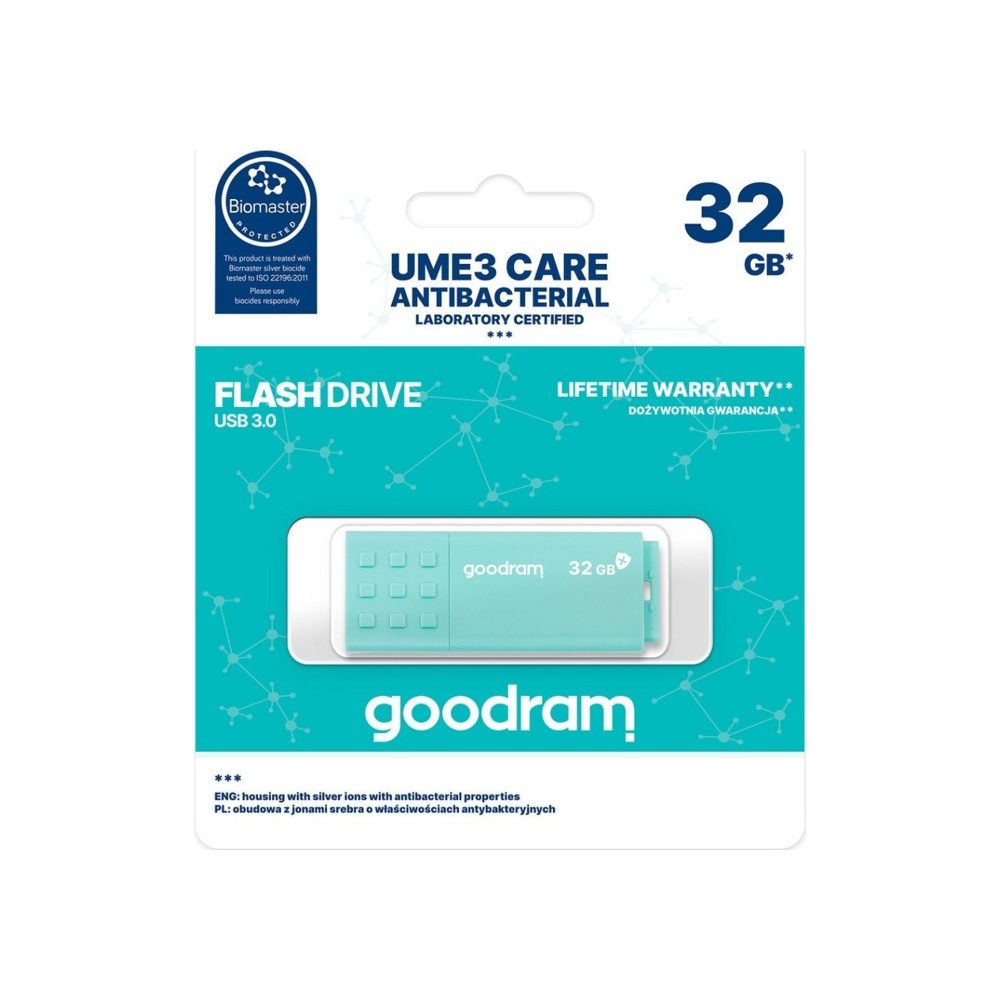 GoodRAM UME3 32GB USB 3.0 Stick Τιρκουάζ GoodRAM UME3 32GB USB 3.0 Stick Τιρκουάζ