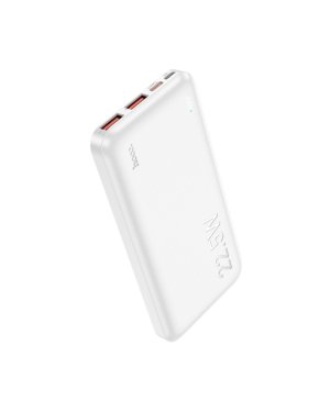 Hoco J101 Astute Power Bank 10000mAh 22.5W με 2 Θύρες USB-A και Θύρα USB-C Power Delivery / Quick Charge 3.0 Λευκό