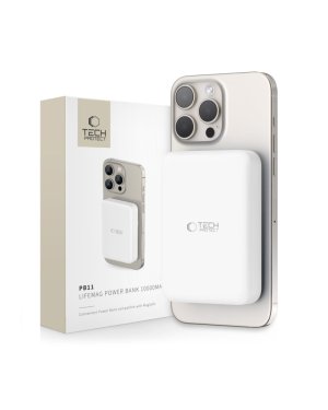 Tech-Protect PB11 Lifemag MagSafe Power Bank 10000mAh 15W με Θύρα USB-C Λευκό