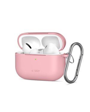 Tech-Protect Silicone Hook Θήκη Σιλικόνης με Γάντζο σε Ροζ χρώμα για Apple AirPods Pro 3