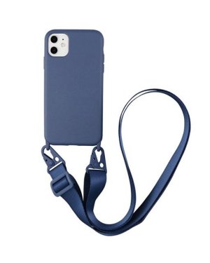 Oem Θήκη Σιλικόνης Blue με Ιμάντα (iPhone 12 Pro Max) Oem Θήκη Σιλικόνης Blue με Ιμάντα (iPhone 12 Pro Max)