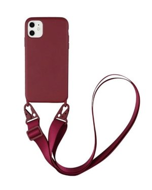 Oem Θήκη Σιλικόνης Cherry Red με Ιμάντα (iPhone 13 Pro Max) Oem Θήκη Σιλικόνης Cherry Red με Ιμάντα (iPhone 13 Pro Max)