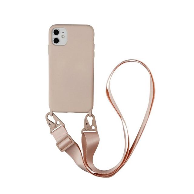 Oem Θήκη Σιλικόνης Pink με Ιμάντα (iPhone 11) Oem Θήκη Σιλικόνης Pink με Ιμάντα (iPhone 11)