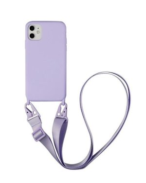 Oem Θήκη Σιλικόνης Lilac με Ιμάντα (iPhone 13 Pro Max)