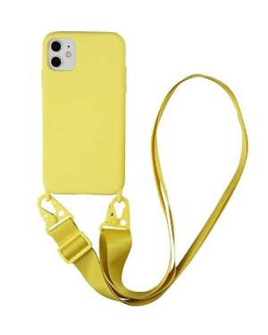 Oem Θήκη Σιλικόνης Yellow με Ιμάντα (iPhone 12 Pro Max) Oem Θήκη Σιλικόνης Yellow με Ιμάντα (iPhone 12 Pro Max)