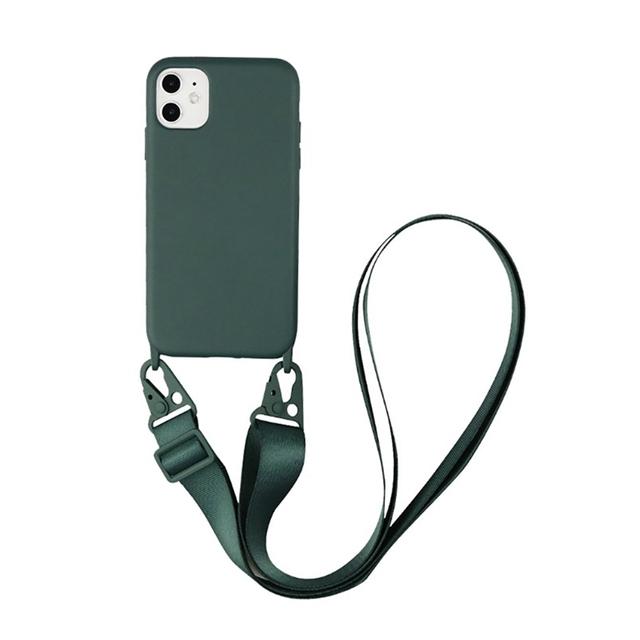 Oem Θήκη Σιλικόνης Navy Green με Ιμάντα (iPhone 11) Oem Θήκη Σιλικόνης Navy Green με Ιμάντα (iPhone 11)