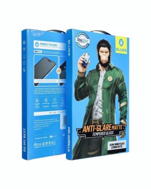 Blueo Mr Monkey Glass 5D Matte Full Face Tempered Glass Μαύρο (iPhone 15 Pro Max)