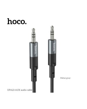 Hoco Καλώδιο Ήχου 3.5mm male - 3.5mm male Μαύρο 1m με Επίχρυσους Ακροδέκτες UPA23