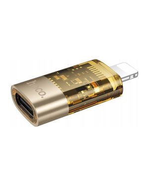 Hoco Μετατροπέας Lightning male σε USB-C male Χρυσό 1τμχ 302497