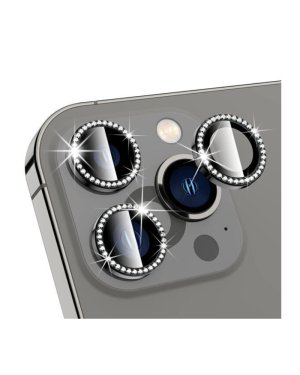 Oem Camera Protector Ring Glitter Black για το iPhone 12 Pro Max