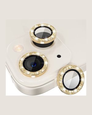 Oem Camera Protector Ring Glitter Gold για το Apple iPhone 14, Apple iPhone 14 Plus