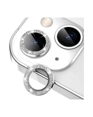 Oem Camera Protector Ring Glitter Silver για το iPhone 14 / 14 Plus