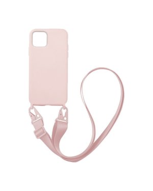 Oem Θήκη Σιλικόνης Pink με Ιμάντα (iPhone 11)