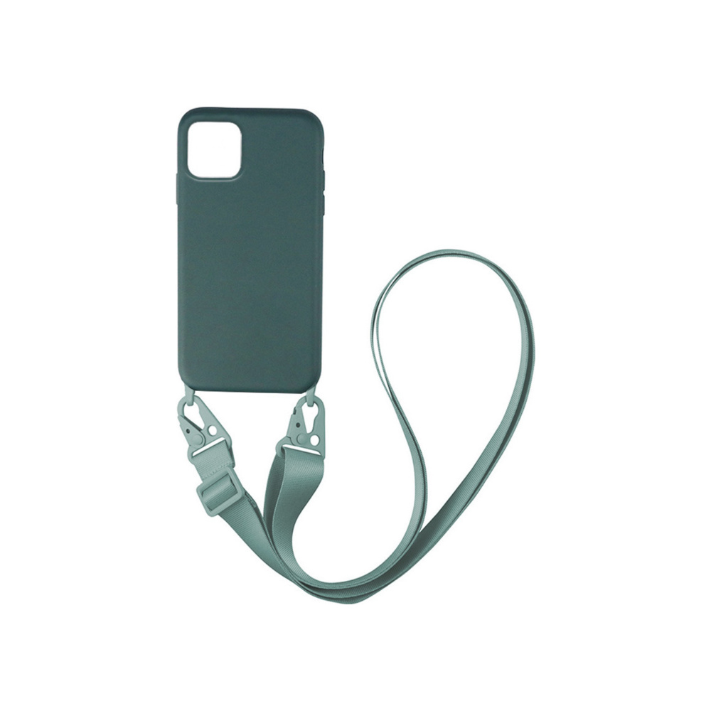 Oem Θήκη Σιλικόνης Navy Green με Ιμάντα (iPhone 12 Pro) Oem Θήκη Σιλικόνης Navy Green με Ιμάντα (iPhone 12 Pro)
