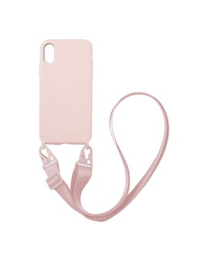Oem Θήκη Σιλικόνης Pink με Ιμάντα (iPhone X / Xs)