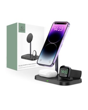 Tech-Protect Ασύρματος Φορτιστής (Qi Pad) και Καλώδιο USB-C Μαύρος (QI15W)