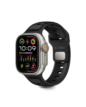 Tech-Protect Λουράκι Σιλικόνης Μαύρο (Apple Watch 44/45/46/49MM, TECH-PROTECT)