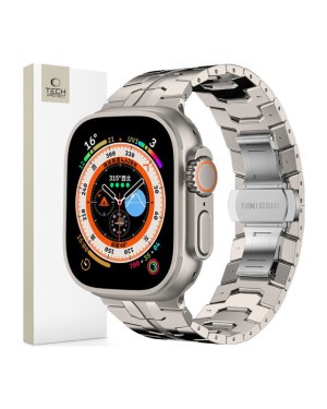 Tech-Protect Line Λουράκι Ανοξείδωτο Ατσάλι Titanium (Apple 6/7/8/9/10/SE/Ultra 1/2 44/45/46/49mm)