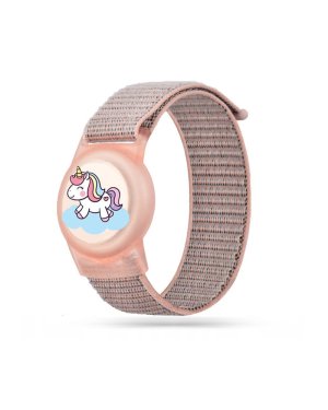 Tech-Protect Nylon Kids Θήκη για AirTag σε Ροζ χρώμα