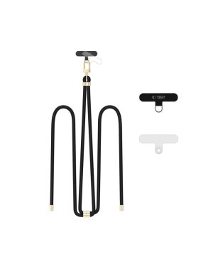 Tech-Protect Rope Crossbody Strap Λουράκι Λαιμού για Κινητά Μαύρο