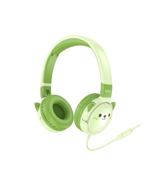 Hoco W61 Ενσύρματα Παιδικά On Ear Ακουστικά Πράσινα