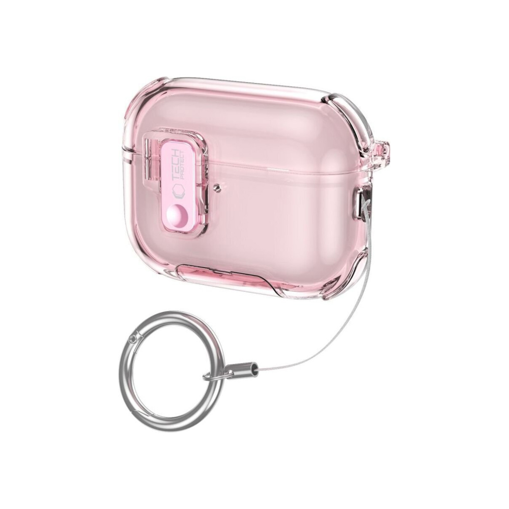 Tech-Protect Θήκη Σιλικόνης με Γάντζο σε Ροζ χρώμα για Apple AirPods Pro 3 Tech-Protect Θήκη Σιλικόνης με Γάντζο σε Ροζ χρώμα για Apple AirPods Pro 3