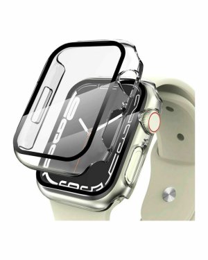 Tech-Protect Defense 360 Πλαστική Θήκη με Τζαμάκι σε Διάφανο χρώμα για το Apple Watch 42mm