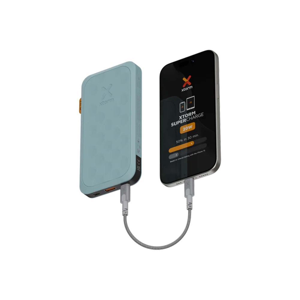 Xtorm Fuel Series Power Bank 10000mAh 20W με Θύρα USB-A και 2 Θύρες USB-C Teal Blue Xtorm Fuel Series Power Bank 10000mAh 20W με Θύρα USB-A και 2 Θύρες USB-C Teal Blue